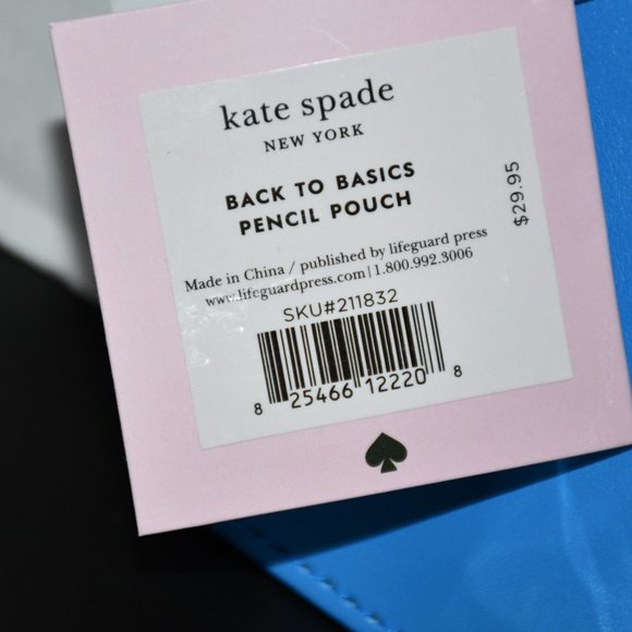 Kate Spade Back To Basics  Pencil Pouch in Blue - Picture 3 of 4